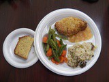 Breaded Pork Chops and Meatloaf for Senior Lunches