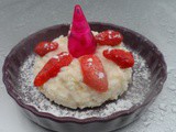 Risotto de Babouchka aux fraises givrées et sa fiole de vodka