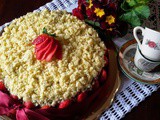 La Mia Torta Mimosa alle Fragole in versione light, ovvero Pan di Spagna al Limoncello con Crema Leggera senza uova (e ancora riflessioni . . )