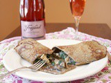 Chicken Normandy Crêpe with Spinach & Mushrooms #Crêpe Day #Romantic Meals #Weekly Menu Plan