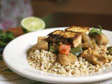 Eggplant and Sweet Pepper-Studded Red Curry from Simply Vegetarian Thai Cooking by Nancie McDermott #Weekly Menu Plan #cookbook review