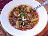 Slow Cooker Mexican Lentil Stew with Chorizo #v&v Supremo