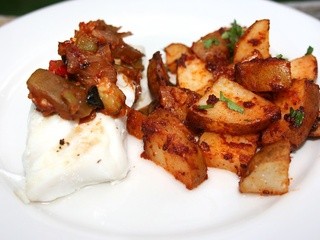 Spanish Cod with Ratatouille & Potatoes #Food of the World