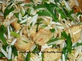 Stir Fried Bean Sprouts(Taugeh) with Chinese Chives (Kuchai)
