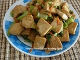 Stir Fried Tofu with Chinese Mustard (Gai Choy) - Meatless Recipe