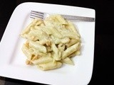 Chicken pasta in white sauce