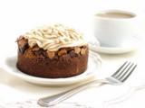 Almond Mocha Roca Brownie Cakes