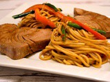 Easy Teriyaki Tuna Steaks with Spicy Fresh Noodles