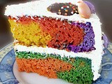 עוגת יומהולדת בקשת צבעים
