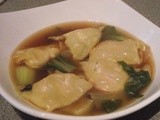 Miso Soup With Prawn Wontons