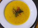 Pumpkin Soup with Sage and Bacon