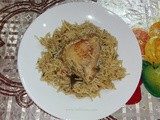 Chicken kabsa rice with eggplant