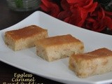 Eggless Caramel Bread Pudding