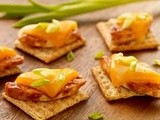 Cheesy bbq Chicken Triscuit: Game Day Recipe