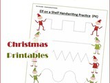 Elf on the Shelf Christmas Handwriting Worksheets for Kids