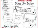 Indiana State Fact File Worksheets