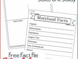 Maryland State Fact File Worksheets