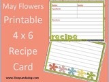 May Flowers: Free Printable 4×6 Recipe Card (Menu Plan Monday)