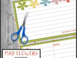 May Flowers Printable Recipe Card for Busy Moms