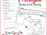 Michigan State Fact File Worksheets