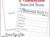 Minnesota State Fact File Worksheets