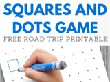 Road Trip Printables for Kids: Squares and Dots Board