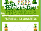 Saint Patrick’s Day Printables: Preschool Handwriting Practice