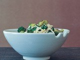 Gingered sesame-coconut udon with roasted broccoli