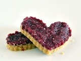 Pomegranate cranberry hearts