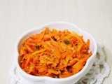 Carrot Sambharo Recipe | How to make Gujarati warm carrot salad