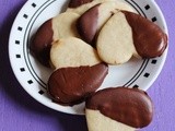 Chocolate Covered Shortbread Cookies | Eggless Vanilla Cookies