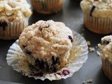 Eggless Blueberry Streusel Muffins Recipe