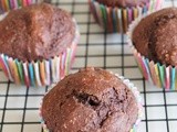 Eggless chocolate banana muffins recipe | Eggless muffins recipe