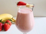 Strawberry Banana Milkshake Recipe | Milkshake without ice cream