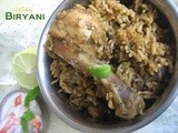 Chicken biryani with green spices - My 200th post