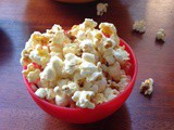 Home made popcorn with corn kernels