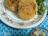 Rice Tikkis with fruit stuffing
