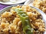 Vaangi Baath/Brinjal and tamarind flavored Rice