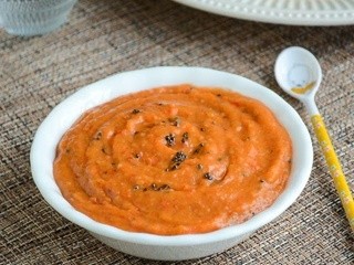 Aloo Capsicum Chutney / Potato Red Bell Pepper Chutney - Chutney for Idli/Dosa