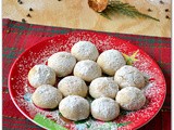 Chocolate Snowballs / Eggless Snowball Cookies - Easy Christmas Cookies
