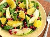 Spinach Orange Salad Recipe | Spinach Salad With Orange and Pomegranate