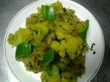 Cauliflower, potato, green pepper tempered with cumin