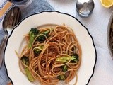 Spaghetti with Roasted Broccoli & Anchovies