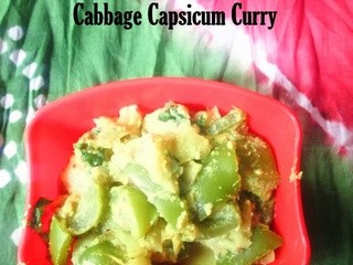 Cabbage Capsicum curry