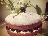 Blackberry and Rose Geranium Cake