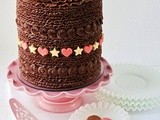 Chocolate Celebration Ruffle Flag Cake