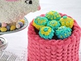Orange Cake Bunny Rabbit Fills an Egg Basket Chocolate Cake