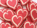 Pink Lace Heart Cookies