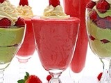 Strawberry and Avocado Fruit Parfaits with Raspberries
