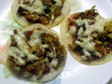 Dosa with Cheese Mushroom Topping Recipe in Marathi